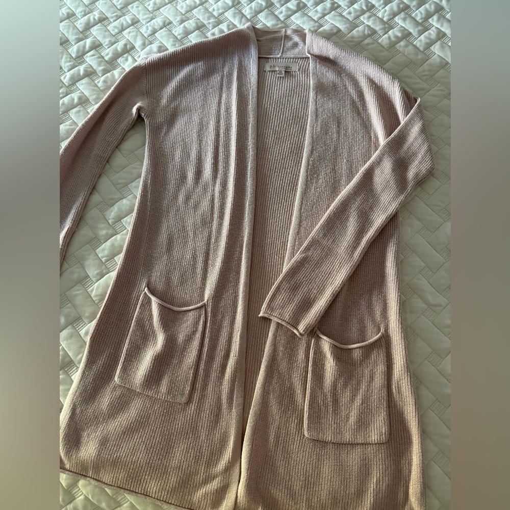 Philosophy Mauve Open-Front Cardigan